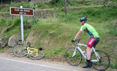 Jan op de top van de Soller