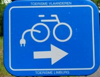 verkeersbord oplaadpunt electrische fietsen