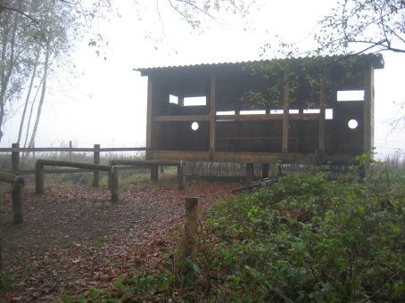 Vogelkijkwand aan de Grote Vijver van de Wijvenheide
