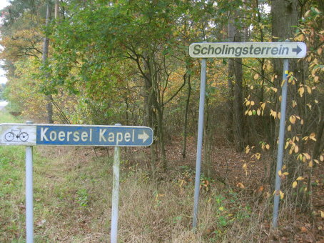 kant Hechtel fietspad militair domein richting Koersel Kapelleke